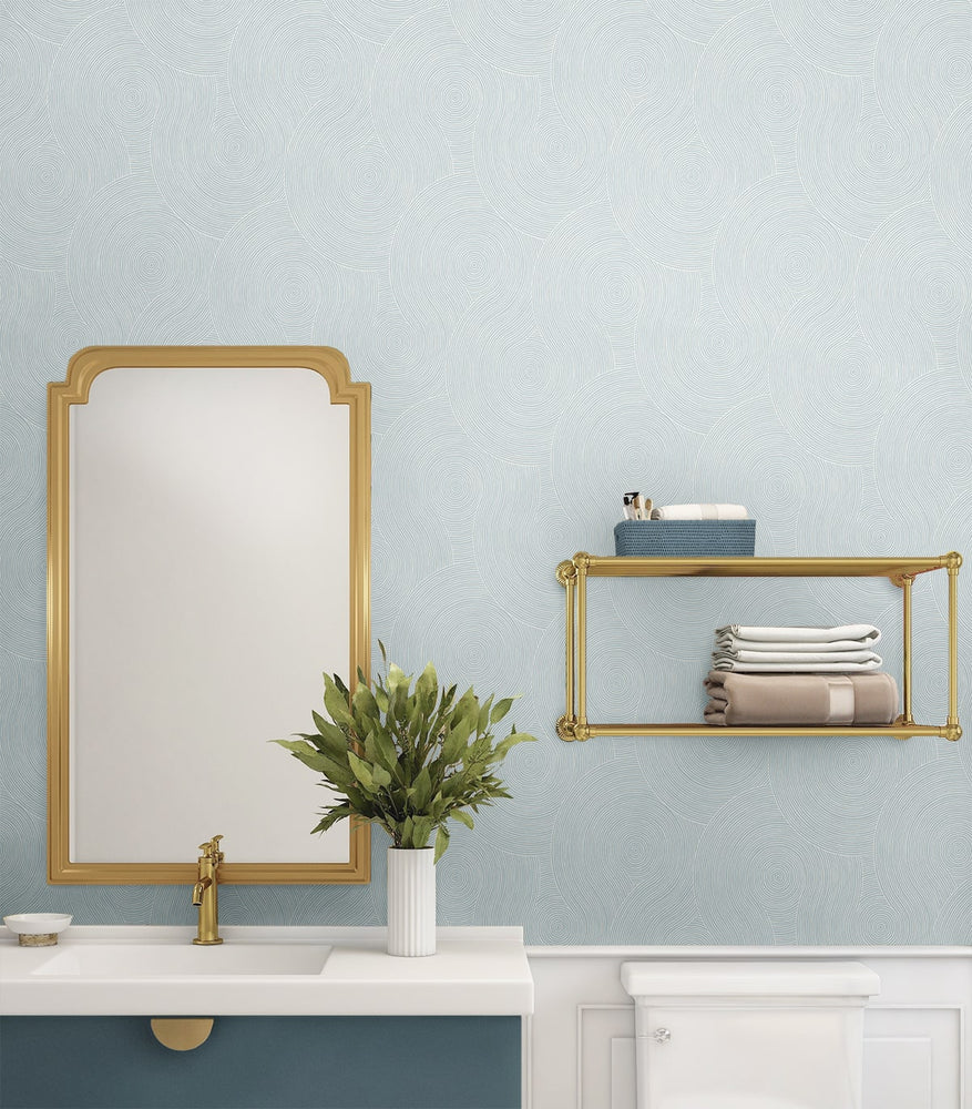 NW56702 geometric peel and stick wallpaper bathroom from NextWall