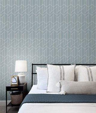 NW56802 geometric peel and stick wallpaper bedroom from NextWall