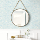 Bayside Waves Coastal Peel and Stick Removable Wallpaper