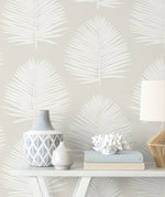 NW57100 palm leaf coastal peel and stick wallpaper decor from NextWall