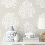 NW57100 palm leaf coastal peel and stick wallpaper decor from NextWall