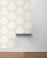 NW57100 palm leaf coastal peel and stick wallpaper roll from NextWall