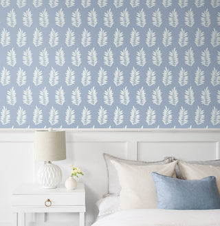 NW57202 Pinnate leaf coastal peel and stick wallpaper decor from NextWall