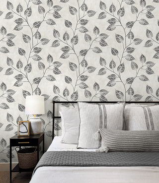 Leaf Silhouette Premium Peel and Stick Removable Wallpaper