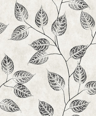 Leaf Silhouette Premium Peel and Stick Removable Wallpaper