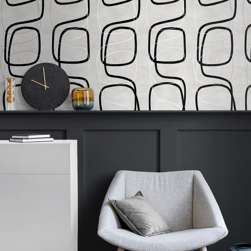 
                  
                    NW57600 geometric peel and stick wallpaper entryway from NextWall
                  
                