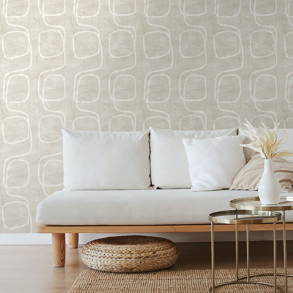 
                  
                    NW57605 geometric peel and stick wallpaper living room from NextWall
                  
                