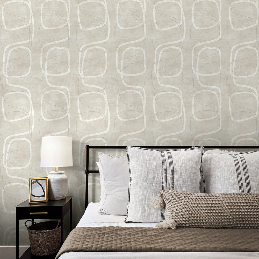 
                  
                    NW57605 geometric peel and stick wallpaper bedroom from NextWall
                  
                