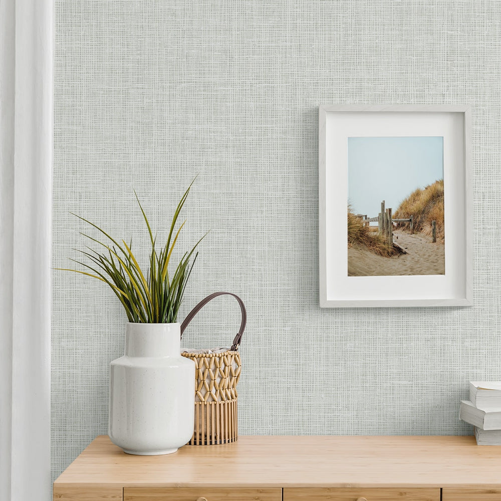 
                  
                    NW57800 faux linen peel and stick wallpaper decor from NextWall
                  
                