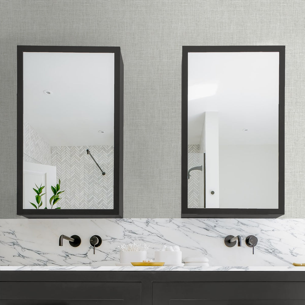 
                  
                    NW57800 faux linen peel and stick wallpaper bathroom from NextWall
                  
                