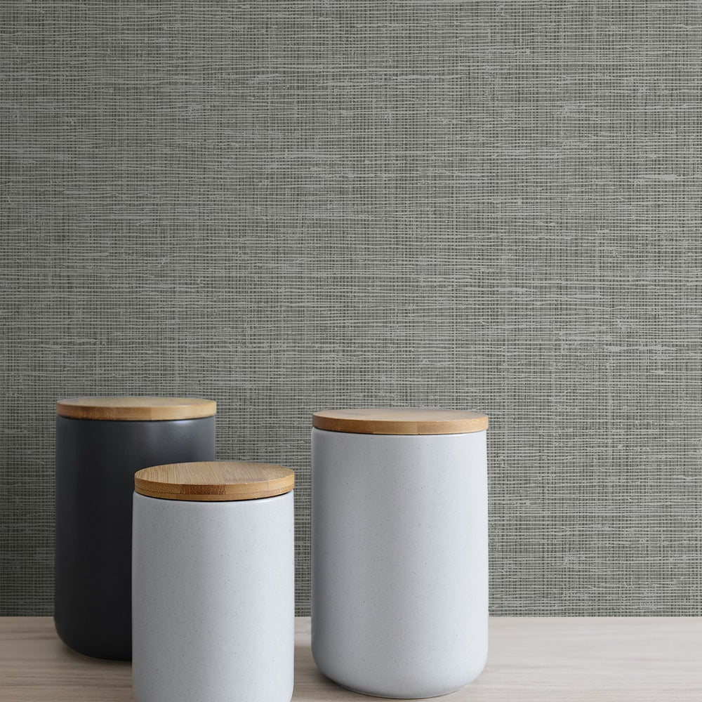 
                  
                    NW57808 faux linen peel and stick wallpaper accent from NextWall
                  
                