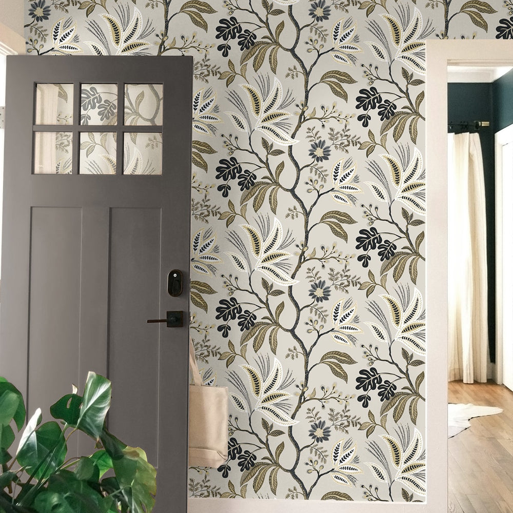 
                  
                    NW57908 Forest Flourish botanical peel and stick wallpaper entryway from NextWall
                  
                