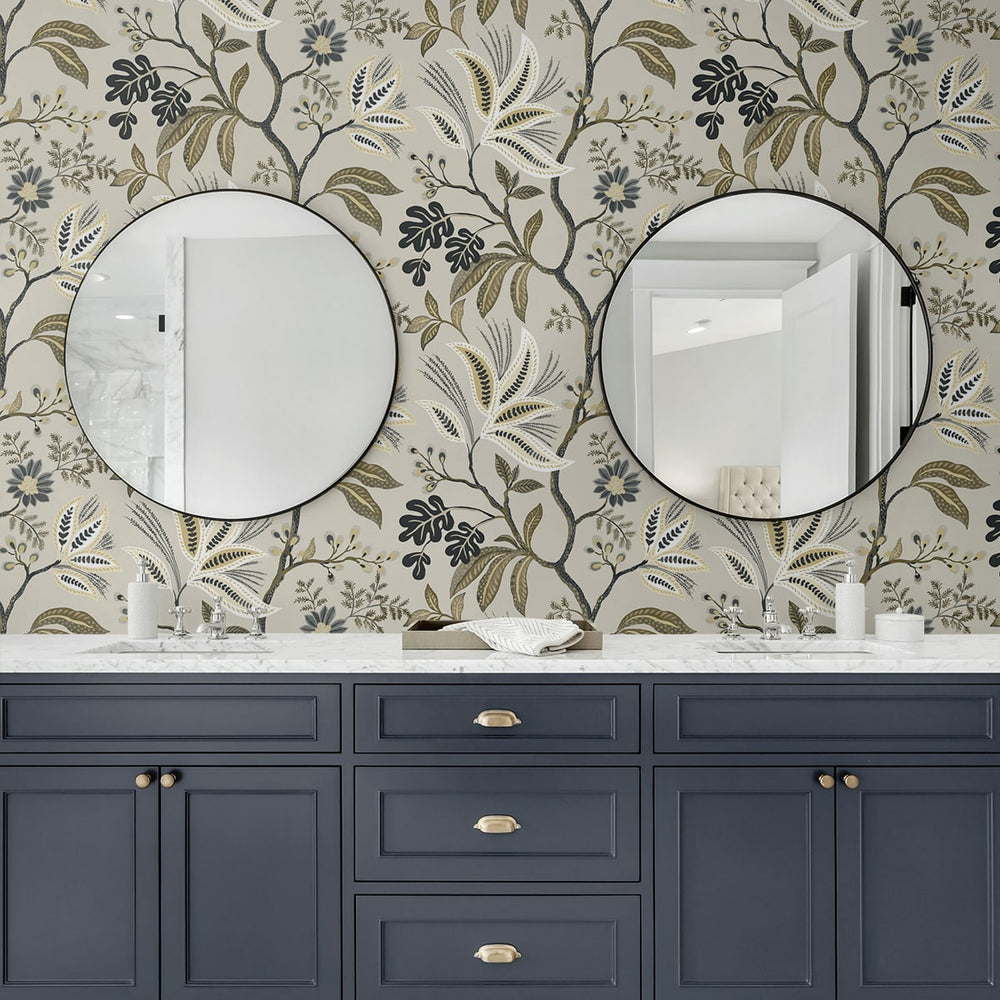 
                  
                    NW57908 Forest Flourish botanical peel and stick wallpaper bathroom from NextWall
                  
                
