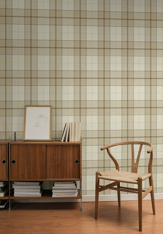 NW58105 plaid peel and stick wallpaper entryway from NextWall