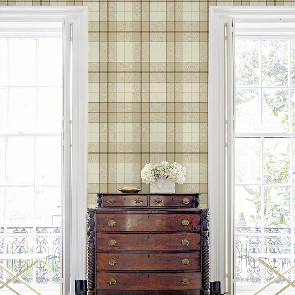 
                  
                    NW58105 plaid peel and stick wallpaper living room from NextWall
                  
                