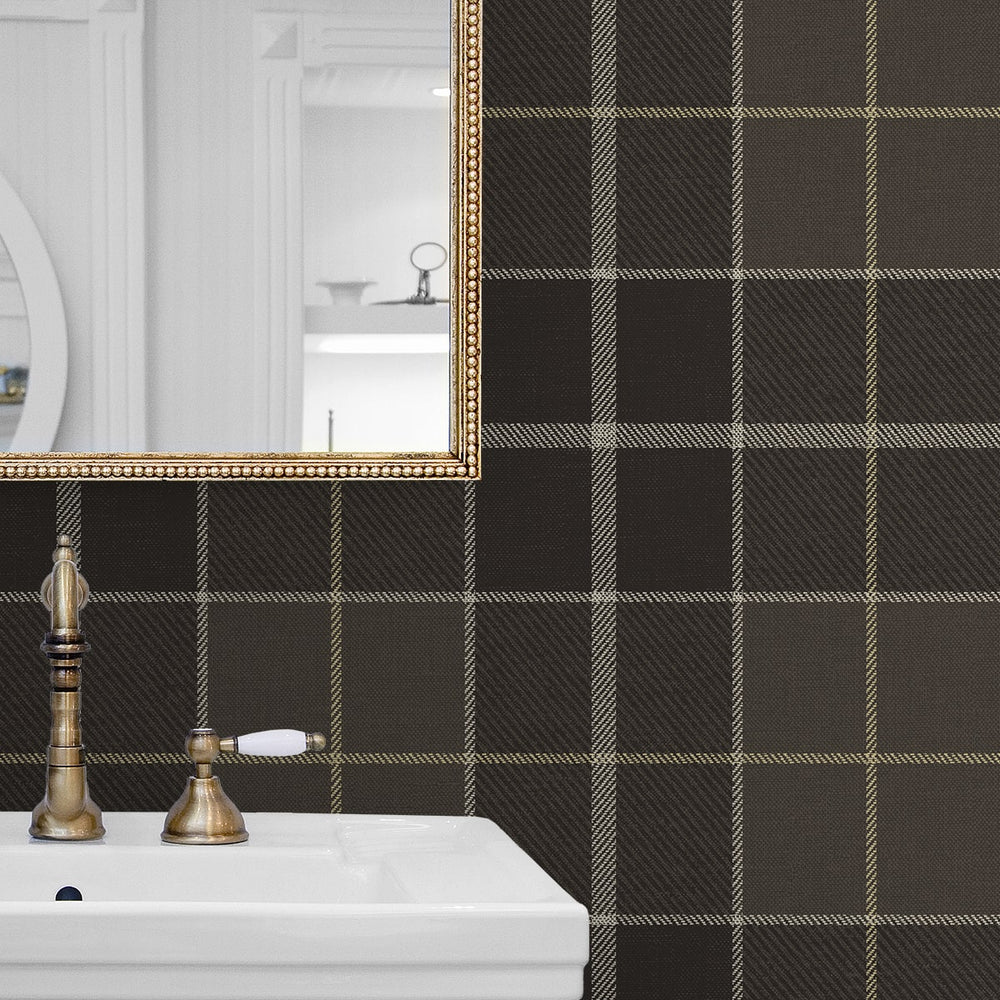 
                  
                    NW58106 plaid peel and stick wallpaper bathroom from NextWall
                  
                