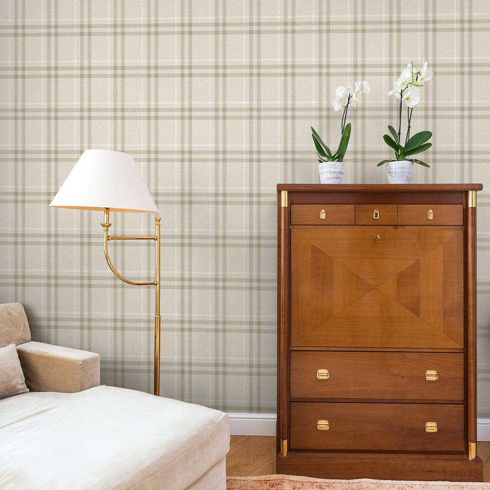 
                  
                    NW58203 plaid peel and stick wallpaper living room from NextWall
                  
                