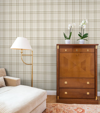 NW58203 plaid peel and stick wallpaper living room from NextWall
