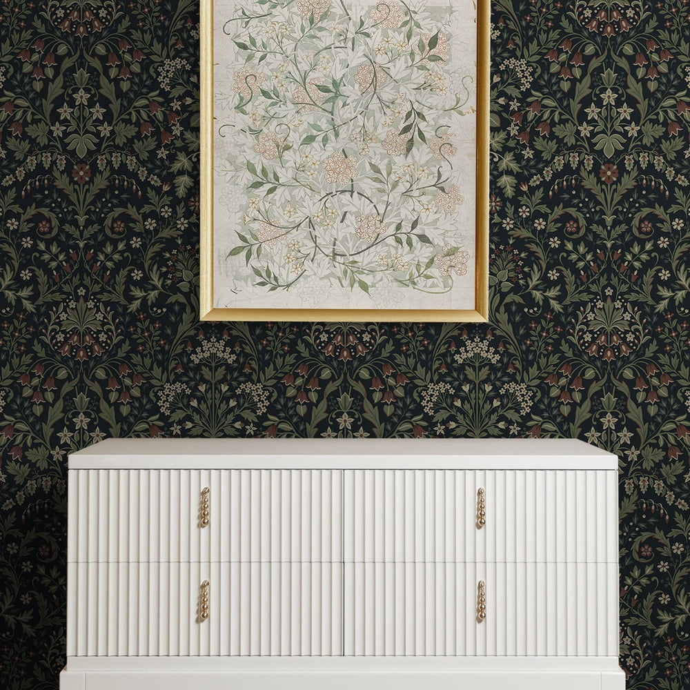 
                  
                    NW58402 filigree floral damask peel and stick wallpaper entryway from NextWall
                  
                