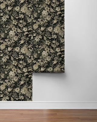 NW58500 vintage bird garden peel and stick wallpaper roll from NextWall
