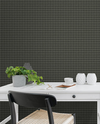NW58610 houndstooth peel and stick wallpaper office from NextWall