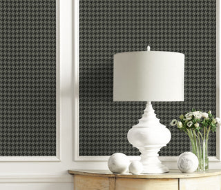 NW58610 houndstooth peel and stick wallpaper entryway from NextWall