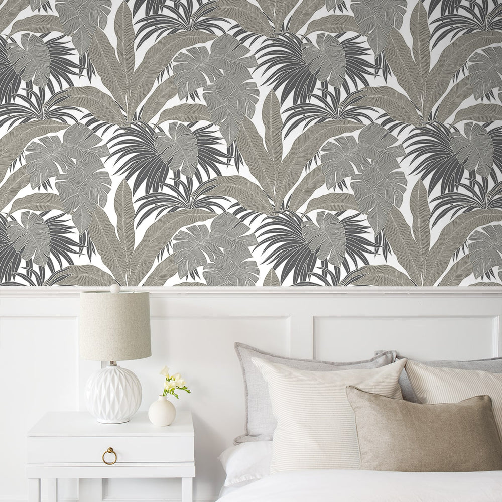 
                  
                    NW58707 tropical  leaf peel and stick wallpaper bedroom from NextWall
                  
                