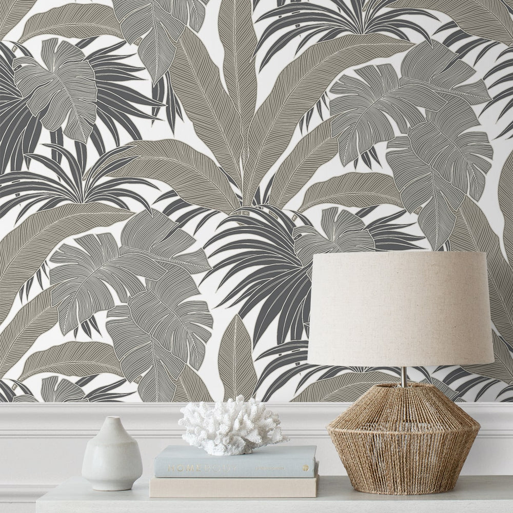 
                  
                    NW58707 tropical  leaf peel and stick wallpaper decor from NextWall
                  
                