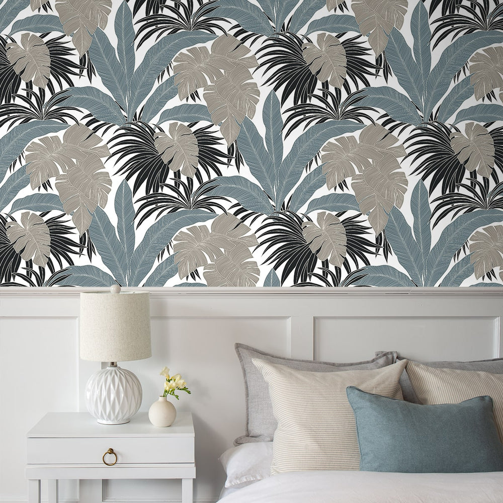 
                  
                    NW58708 tropical  leaf peel and stick wallpaper bedroom from NextWall
                  
                