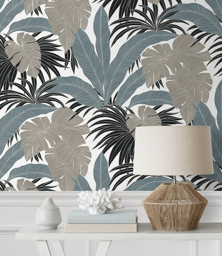 NW58708 tropical  leaf peel and stick wallpaper decor from NextWall