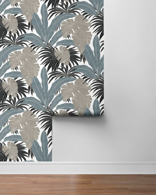 NW58708 tropical leaf peel and stick wallpaper roll from NextWall