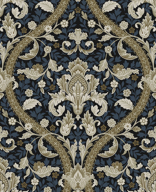 NW59002 acanthus ogee vintage peel and stick wallpaper from NextWall