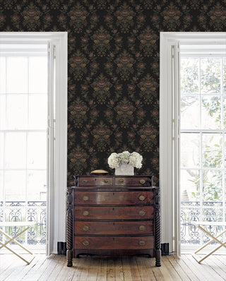 NW59200 vintage floral peel and stick wallpaper bedroom from NextWall