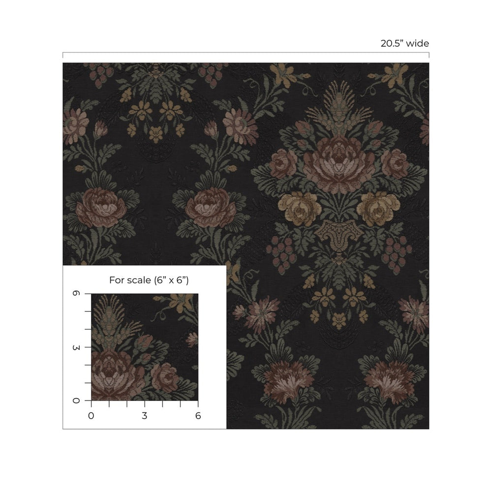 
                  
                    NW59200 vintage floral peel and stick wallpaper scale from NextWall
                  
                
