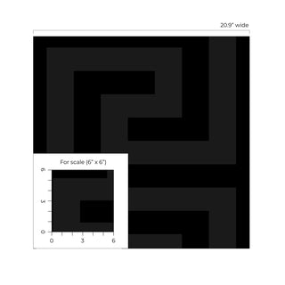 NW59400 greek key peel and stick wallpaper scale from NextWall