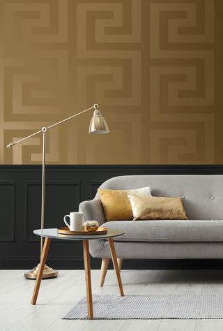 NW59405 greek key peel and stick wallpaper living room from NextWall