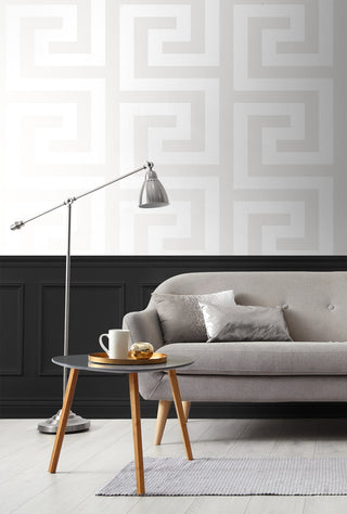 NW59410 greek key peel and stick wallpaper living room from NextWall
