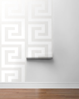 NW59410 greek key peel and stick wallpaper roll from NextWall