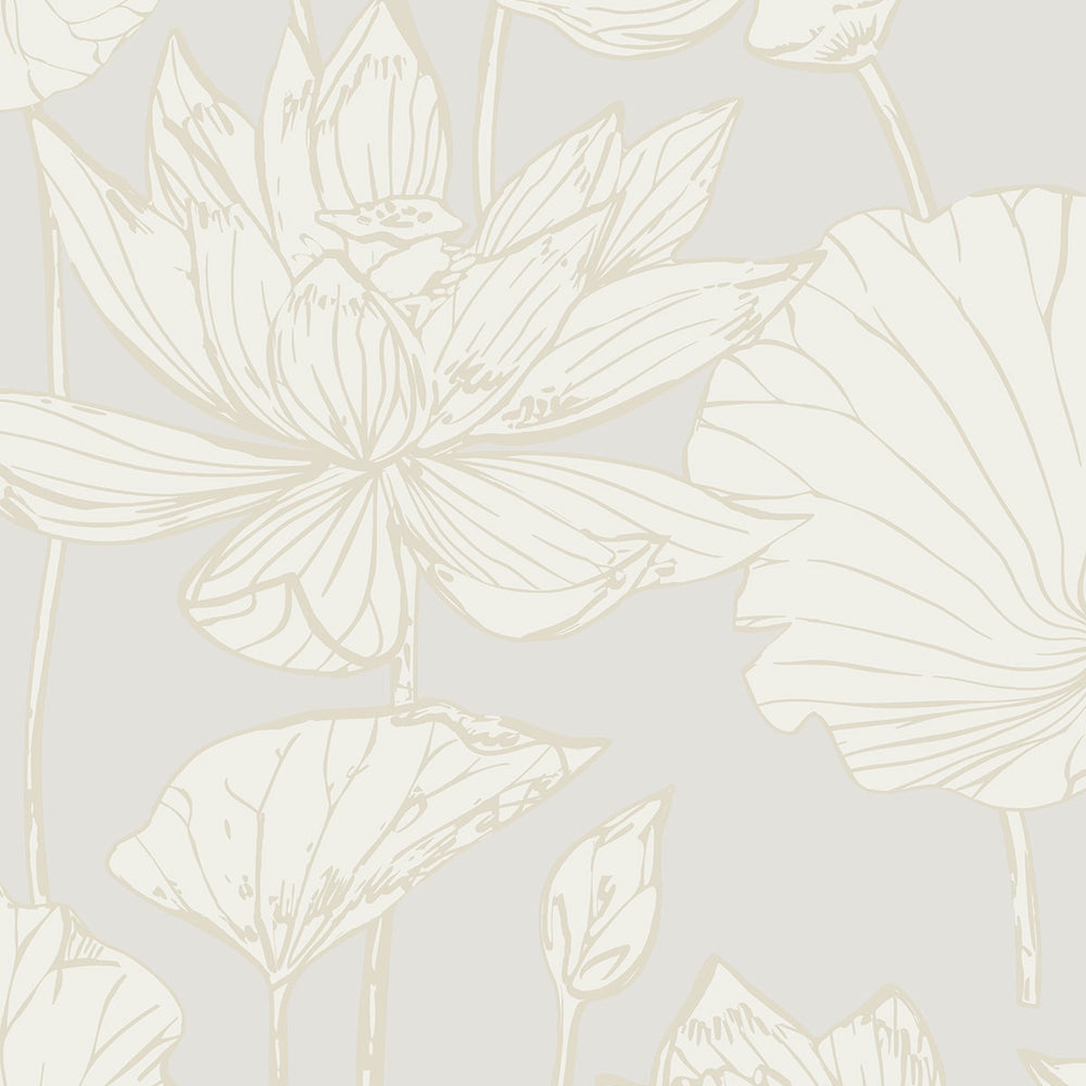 NW59700 lotus floral peel and stick wallpaper from NextWall