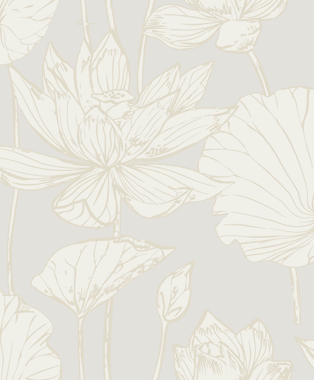 NW59700 lotus floral peel and stick wallpaper from NextWall