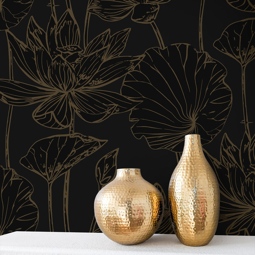 
                  
                    NW59710 lotus floral peel and stick wallpaper decor from NextWall
                  
                
