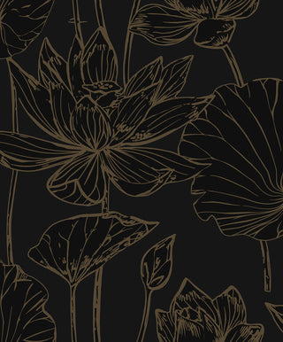 NW59710 lotus floral peel and stick wallpaper from NextWall