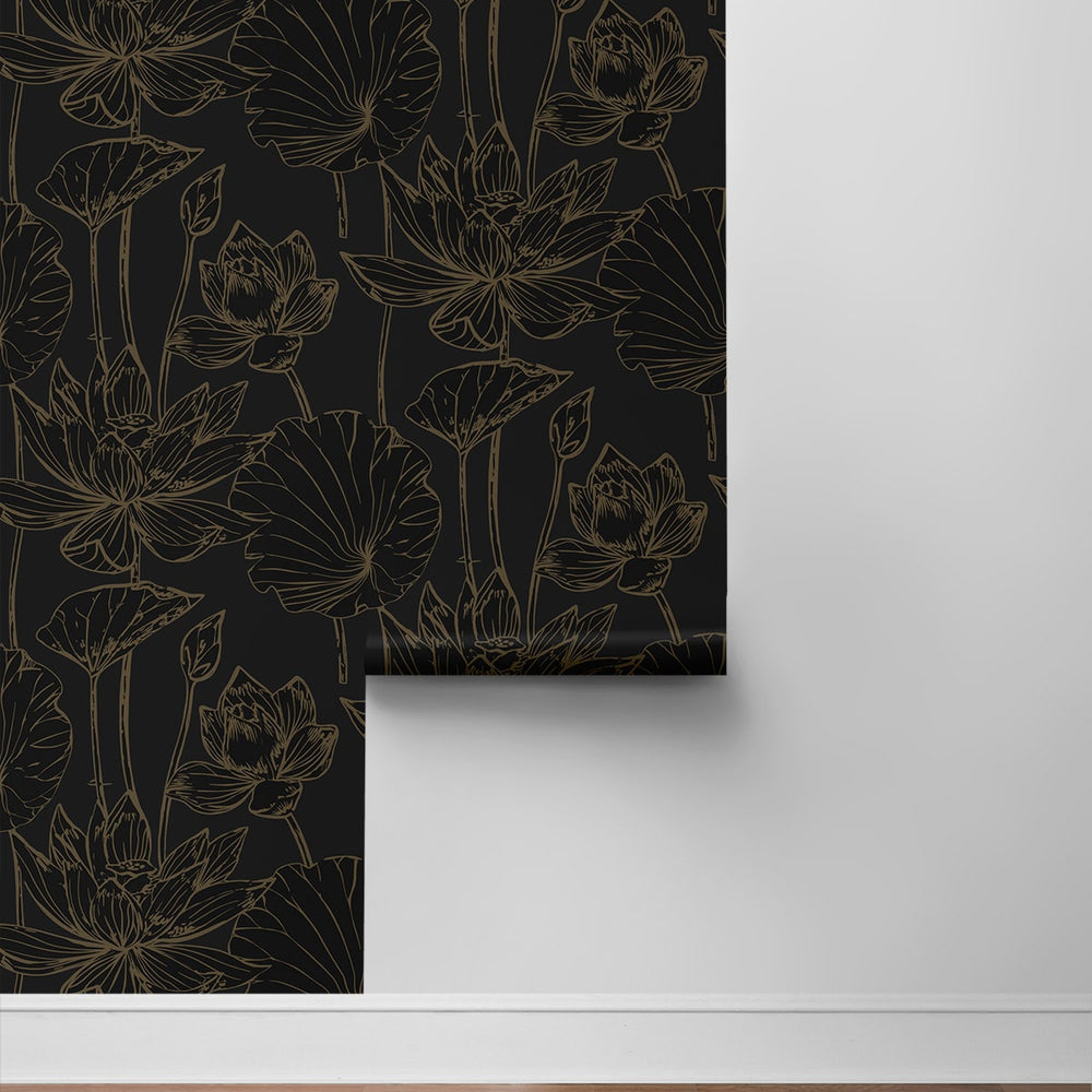
                  
                    NW59710 lotus floral peel and stick wallpaper roll from NextWall
                  
                