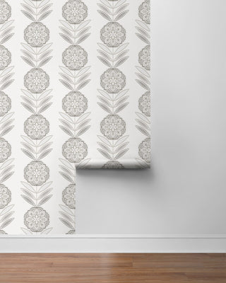 NW59900 folk floral peel and stick wallpaper roll from NextWall