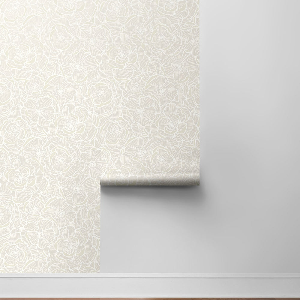 
                  
                    NW60000 floral peel and stick wallpaper accent from NextWall
                  
                