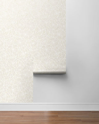 NW60000 floral peel and stick wallpaper accent from NextWall