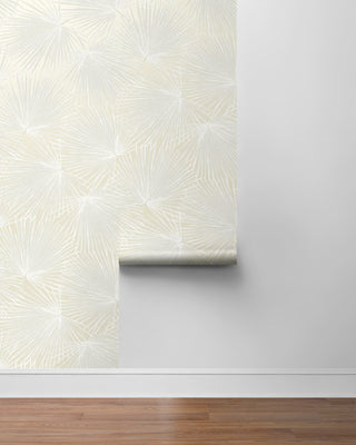 NW60100 palm leaf peel and stick wallpaper roll from NextWall