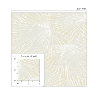 NW60100 palm leaf peel and stick wallpaper scale from NextWall