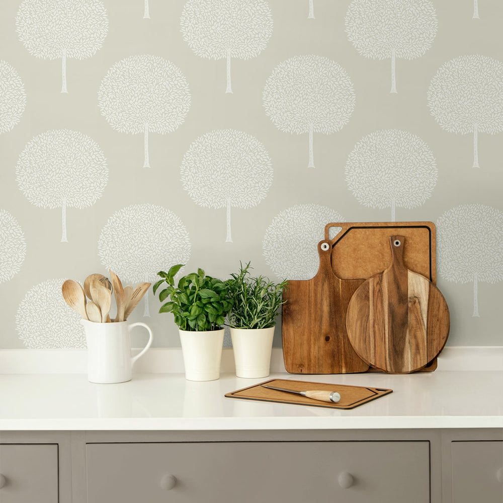 
                  
                    NW60300 tree peel and stick wallpaper kitchen from NextWall
                  
                