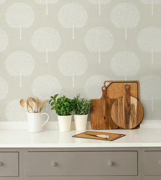 NW60300 tree peel and stick wallpaper kitchen from NextWall